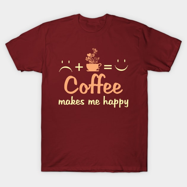 Coffee makes me happy color T-Shirt by variantees